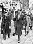 (The Depression) The Single Men's Unemployed Association parading to Bathurst Street United Church 1930 ?