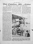 Ishar Singh, the first Canadian Sikh aviator 13 April 1930