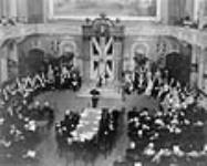 Rt. Hon. W.L. Mackenzie King reading an address during the installation of Lord Tweedsmuir as Governor General of Canada 2 Nov 1935