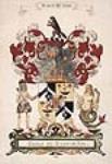 Armorial bearings of the Earle of Stirling. Copy of original in the records of Lyons Court, Edinburgh, Scotland. Sir William Alexander, created Earl of Stirling and Viscount Canada (1597-1640) 1597-1640