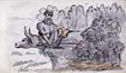 Pionnier aidant un boeuf à tirer sa charge ca. July 1862