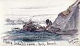 Cri endormi près du coude de la rivière Saskatchewan July 1862