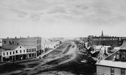 View looking south, Main Street 1879.
