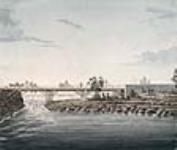 Union Bridge, Chaudiere Falls, Ottawa River après 1827.
