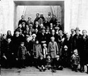 Immigrants from Central Europe arriving in Winnipeg, Manitoba. 1920s 1920s