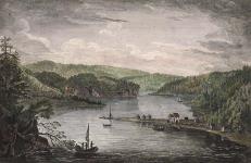Vue de la baie de Gaspé dans le golfe du Saint-Laurent 1760.