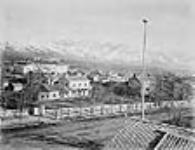 Brigham Young's house - Wasatch Mountains in the distance ca. 1871