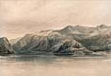 Vue de l'embouchure de la rivière Saguenay et de Tadoussac, depuis le fleuve Saint-Laurent, Canada-Est 1844