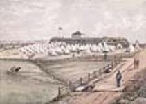 Camp de la milice au fort Wellington, à Prescott, Ontario ca. 1870