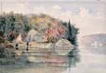 Campement sur un rivage non identifié, en automne ca. 1860