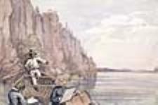 Falaise à l'ouest, à Nipigon, Canada-Ouest 1866