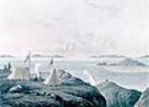 Vue sur l'océan Arctique, de l'embouchure de la rivière Coppermine, à minuit, le 20 juillet 1821 1823