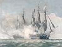 [No 2] [Le Chesapeake, paralysé et déstabilisé par le premier de deux tirs au flanc du H.M.S. Shannon] ca. 1830