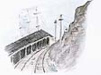 112. Last great Cutting opposite Coal sheds, Entrance to Yard, Portland, Maine 1878