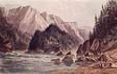 Conservation du saumon, en amont des cascades, fleuve Columbia, Washington/Oregon 25 août 1845