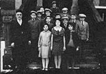 [Jewish community children on steps of old Talmud Torah Hall, George St., Ottawa, Ontario.] [c 1930]