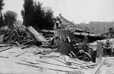Wreckage of an artillery train 9 juin 1903