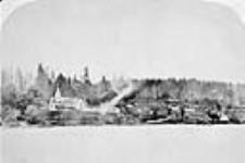 View from Fraser River of the Governor's residence in New Westminster 1865