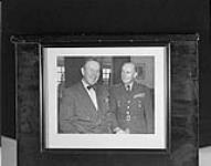 Lester B. Pearson and General Norstadt of Norad at Center Block of Parliament Hill 1965
