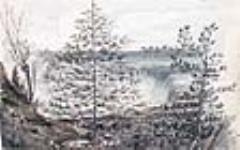 Niagara Falls from the field near the hotel, avril 3, 1825.