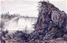 Niagara, American falls, from the Canadian shore, avril 3, 1825.