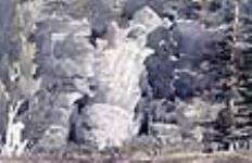 Remarquables roches calcaires dans la rivière à l'Eau-Claire juillet 20, 1825.