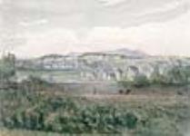 Partie de Montréal, les banlieues du Québec, avec l'île Sainte-Hélène et les collines vers la rivière Richelieu 12 July 1838