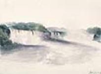 Les deux chutes Niagara vues en amont de l'hôtel Clifton, du côté canadien 13 juillet 1839.
