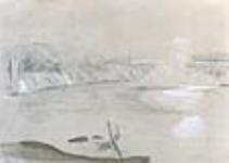 près de Clifton House, les chutes Horseshoe et une partie des chutes américaines, Niagara 26 novembre 1838.