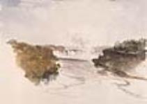 The Falls of Niagara as First Seen on the Road from Lewiston on the American Side 14 août 1839.
