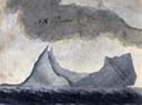 Croquis d'une île de glace vue du navire H.M. Scipion, dans le détroit de Davis 1818