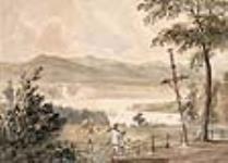 Montmorency et l'île d'Orléans vus d'une colline en aval de la pointe Lévis September 8, 1836