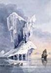 Un iceberg, le HMS Terror et quelques morses près de l'entrée du détroit d'Hudson ca 1840