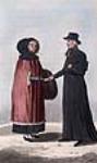 A French Canadian Lady in her Winter Dress and a Roman Catholic Priest 1810