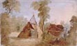 Camp ojibway, îles Spider, lac Huron 1845