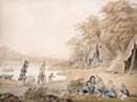 Micmac Indian Encampment by a River ca 1801