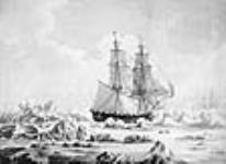 Le H.M. Brig. Trent, prisonnier des glaces, au nord-ouest de Spitsbergen ca. 10 July 1818