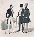 Gravure de mode de " Le Bon Ton. Journal des Modes " : trois hommes 1839