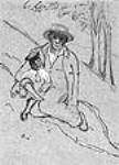 Negro Man and Child on the Way Side, Southwestern Ontario, 1860