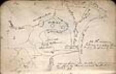 Copie d'une carte géographique dessinée par le chef indien Blackmeat novembre 1820.