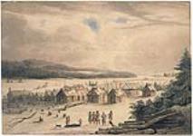 [View of the First Nations village on the River St. John above Fredericton] Original title: View of the Indian Village on the River St. John above Fredericton Feb. 1832