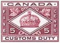 Custom duty [philatelic record] n.d.
