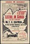Poster - Lecture on Canada - The Land of Opportunity 1912/10/14