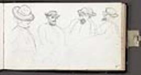 croquis de quatre silhouettes juillet 1862