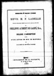 [Imprimé: "Biographie et oraison funèbre du Revd. M.F. Labelle et ...] 1865