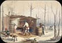Cabane à sucre au Canada 1852.