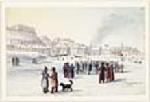 Vue de Québec depuis les eaux glacées du fleuve ca. 1823