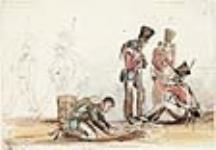 Figure studies of soldiers ca. 1825