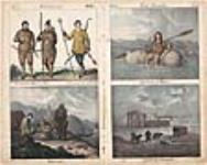 [Homme et femme groenlandais. Inuit du Labrador. Inuit. Inuit sur l'eau.Habitation Inuit] ca 1820