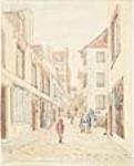 Looking up the steps of Champlain Street, Quebec juillet 1830